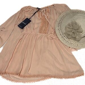 Giulia’s Made in Italy Beach Dress or Coverup Pale Pink Size Large